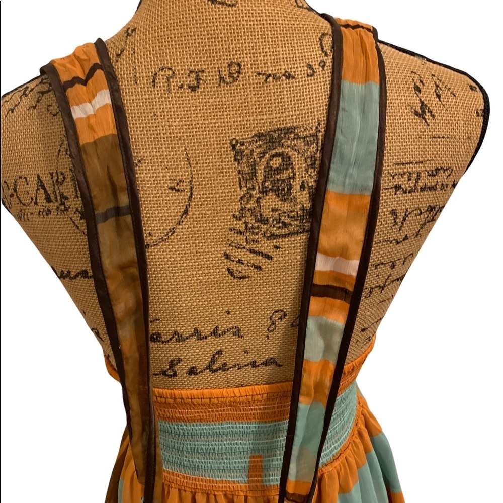 Womens Multicolored,Patchwork Double Zero Halter … - image 8